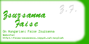 zsuzsanna faise business card